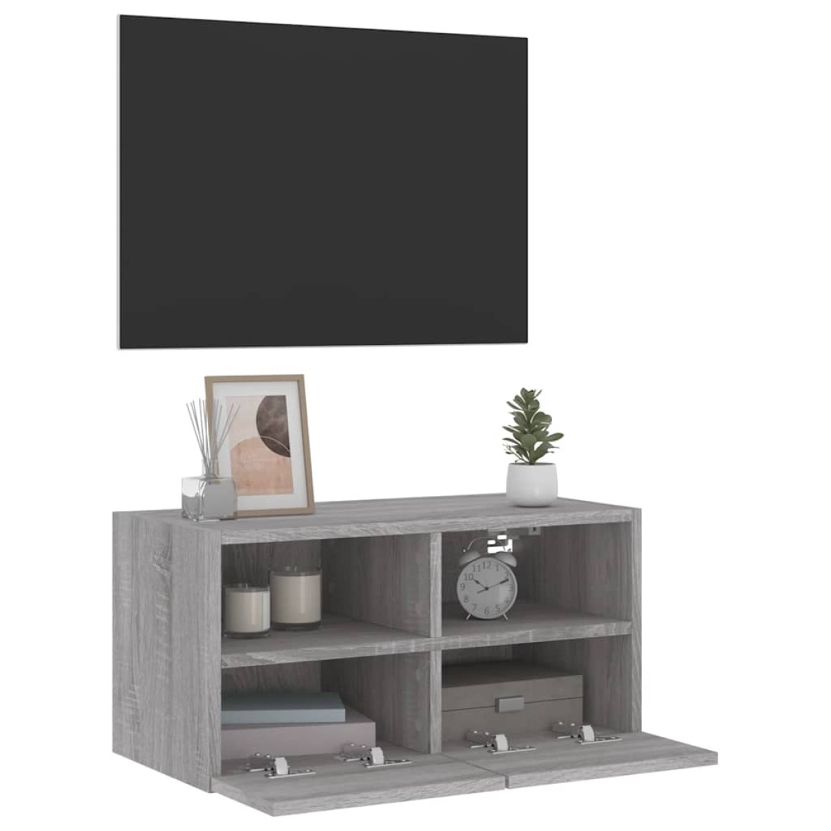 vidaXL Ντουλάπι Τοίχου Τηλεόρασης Γκρι Sonoma 60x30x30εκ Επεξ Ξύλο