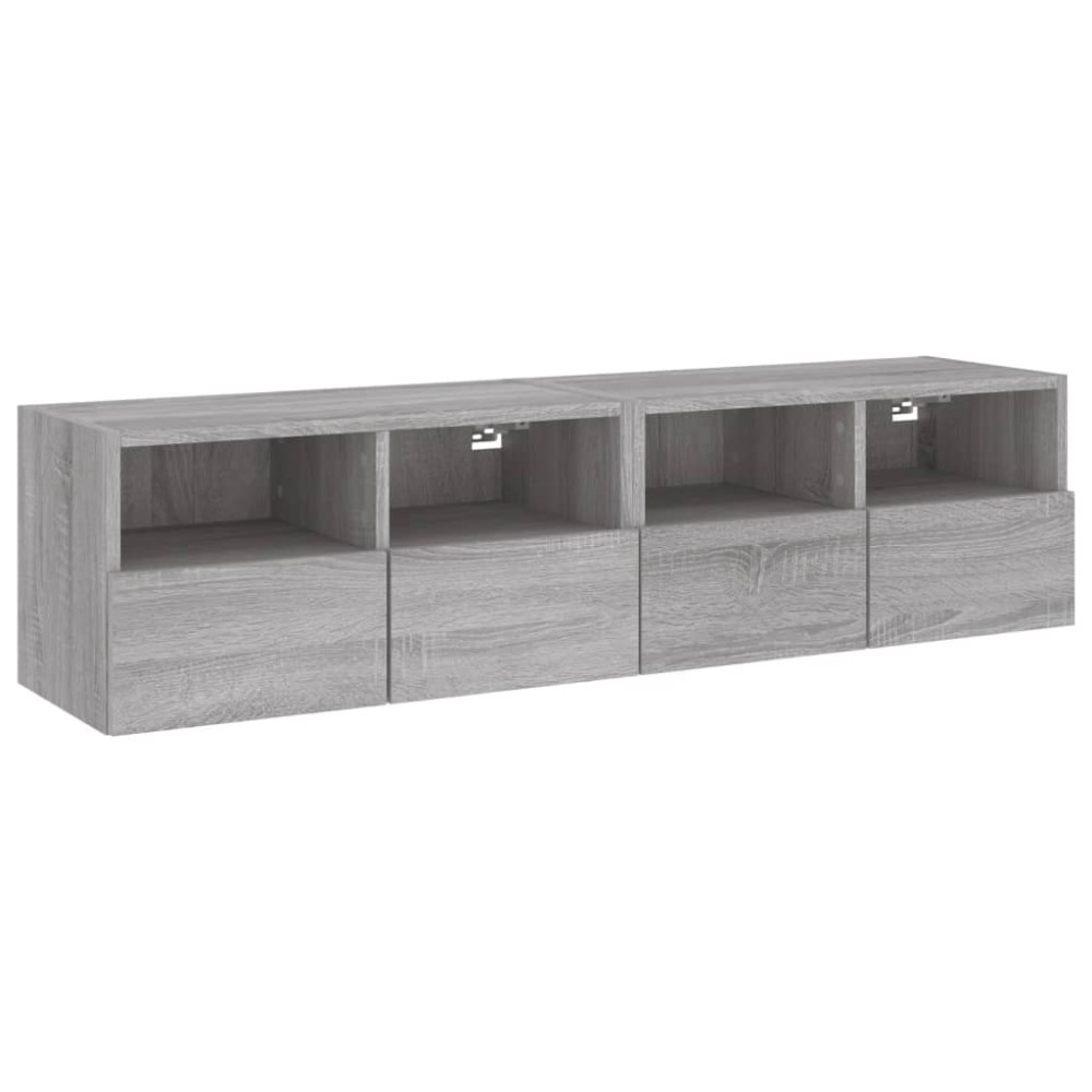 vidaXL Έπιπλα Τοίχου Τηλεόρασης 2τεμ Γκρι Sonoma 60x30x30εκ Επεξ. Ξύλο