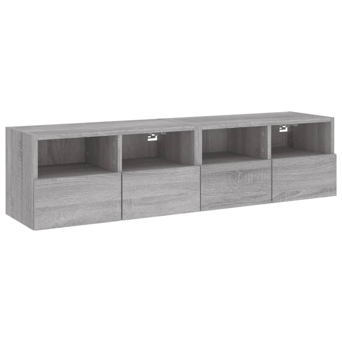 vidaXL Έπιπλα Τοίχου Τηλεόρασης 2τεμ Γκρι Sonoma 60x30x30εκ Επεξ. Ξύλο