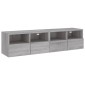 vidaXL Έπιπλα Τοίχου Τηλεόρασης 2τεμ Γκρι Sonoma 60x30x30εκ Επεξ. Ξύλο