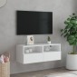 vidaXL Έπιπλο Τοίχου Τηλεόρασης Λευκό 80 x 30 x 30 εκ. από Επεξ. Ξύλο