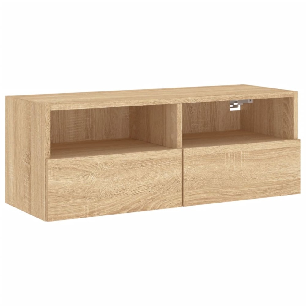 vidaXL Έπιπλο Τοίχου Τηλεόρασης Sonoma Δρυς 80x30x30εκ. από Επεξ. Ξύλο