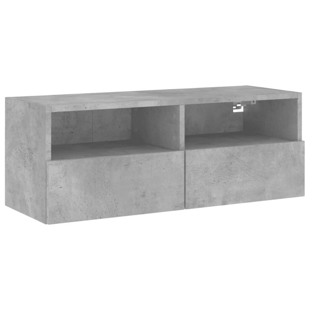 vidaXL Έπιπλο Τοίχου Τηλεόρασης Γκρι Σκυρ. 80x30x30 εκ. Επεξ. Ξύλο