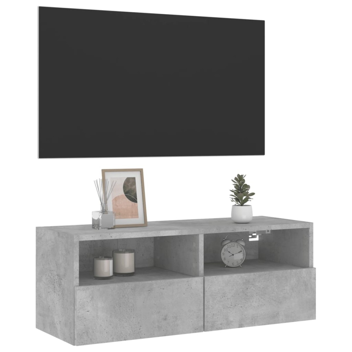 vidaXL Έπιπλο Τοίχου Τηλεόρασης Γκρι Σκυρ. 80x30x30 εκ. Επεξ. Ξύλο