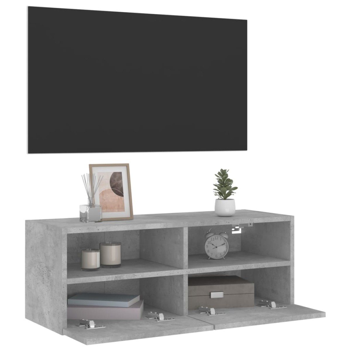 vidaXL Έπιπλο Τοίχου Τηλεόρασης Γκρι Σκυρ. 80x30x30 εκ. Επεξ. Ξύλο