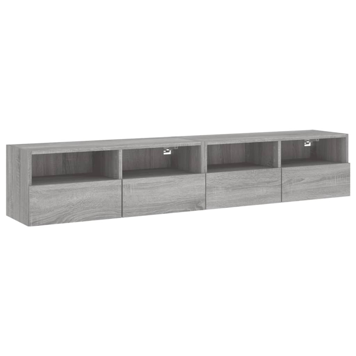 vidaXL Ντουλάπια Τοίχου Τηλ. 2 τεμ. Γκρι Sonoma 80x30x30εκ. Επεξ. Ξύλο
