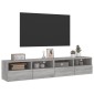 vidaXL Ντουλάπια Τοίχου Τηλ. 2 τεμ. Γκρι Sonoma 80x30x30εκ. Επεξ. Ξύλο