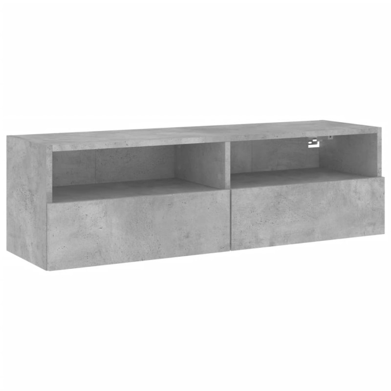 vidaXL Έπιπλο Τοίχου Τηλεόρασης Γκρι Σκυρ. 100x30x30 εκ. Επεξ. Ξύλο