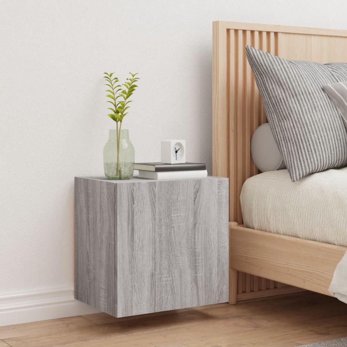 vidaXL Έπιπλο Τοίχου Τηλεόρασης Γκρι Sonoma 40,5x30x40 εκ. Επεξ. Ξύλο