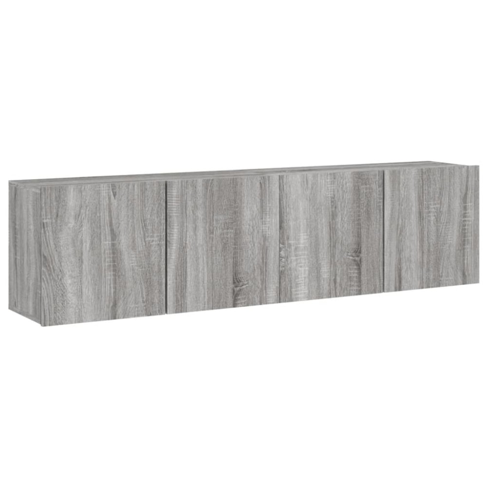vidaXL Ντουλάπια Τοίχου Τηλεόρασης 2 Τεμ. Γκρι Sonoma 80 x 30 x 41 εκ.