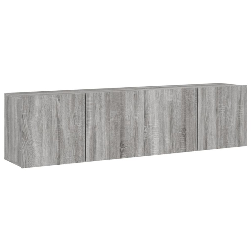 vidaXL Ντουλάπια Τοίχου Τηλεόρασης 2 Τεμ. Γκρι Sonoma 80 x 30 x 41 εκ.