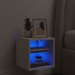 vidaXL Έπιπλο Τοίχου Τηλεόρασης με LED Λευκό 30 x 28,5 x 30 εκ.