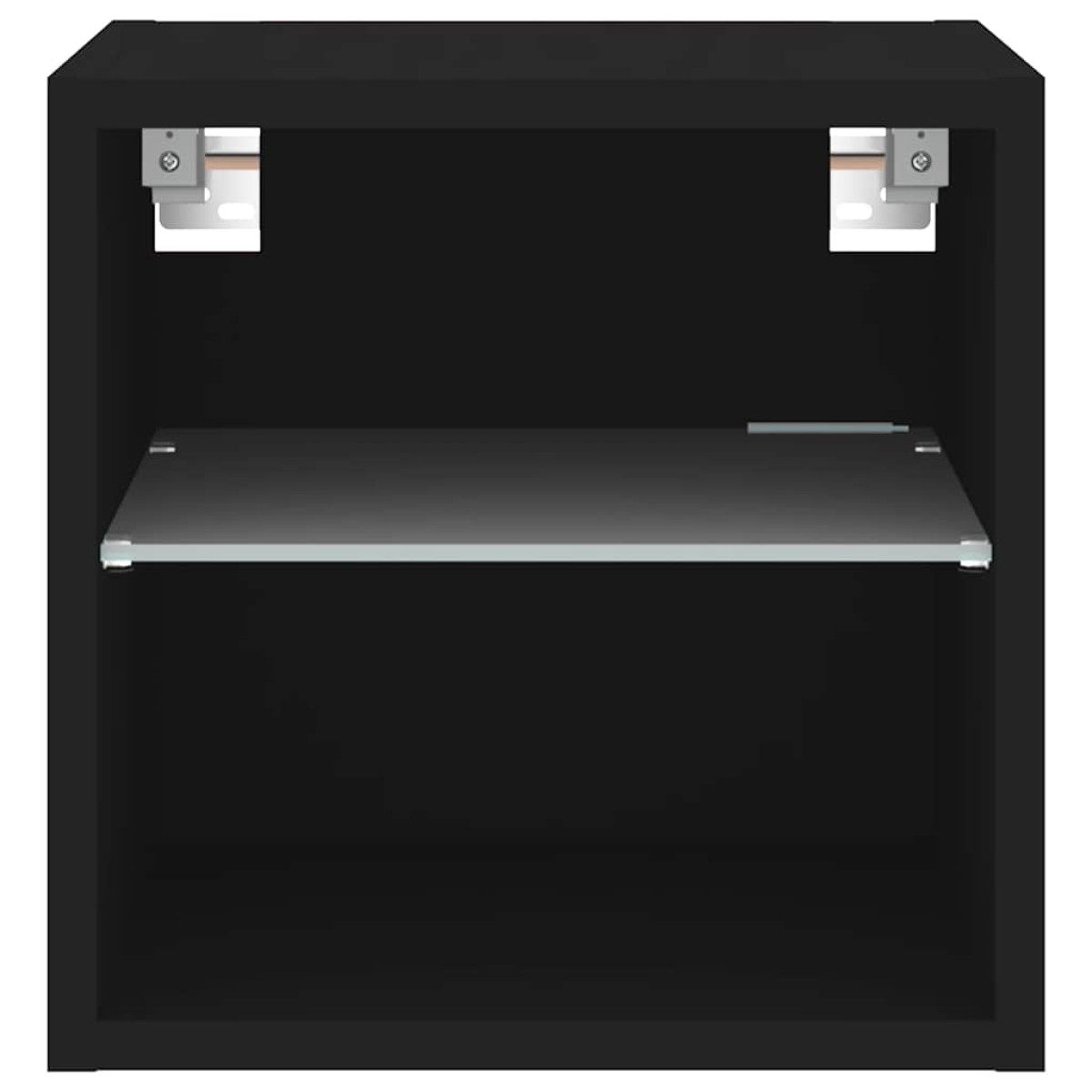 vidaXL Έπιπλο Τοίχου Τηλεόρασης με LED Μαύρο 30 x 28,5 x 30 εκ.