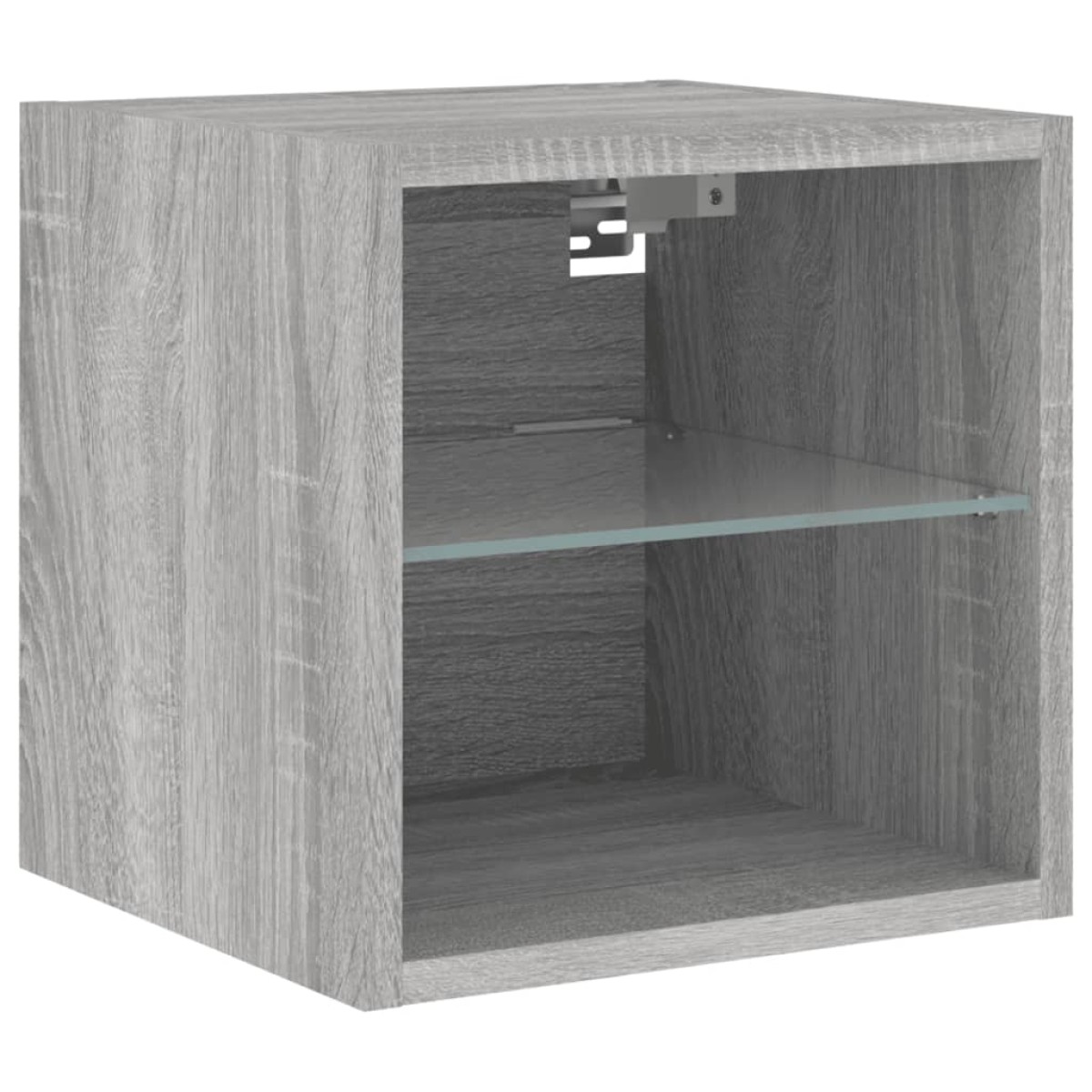 vidaXL Έπιπλα Τοίχου Τηλ. με LED 2 Τεμ. Γκρι Sonoma 30 x 28,5 x 30 εκ.