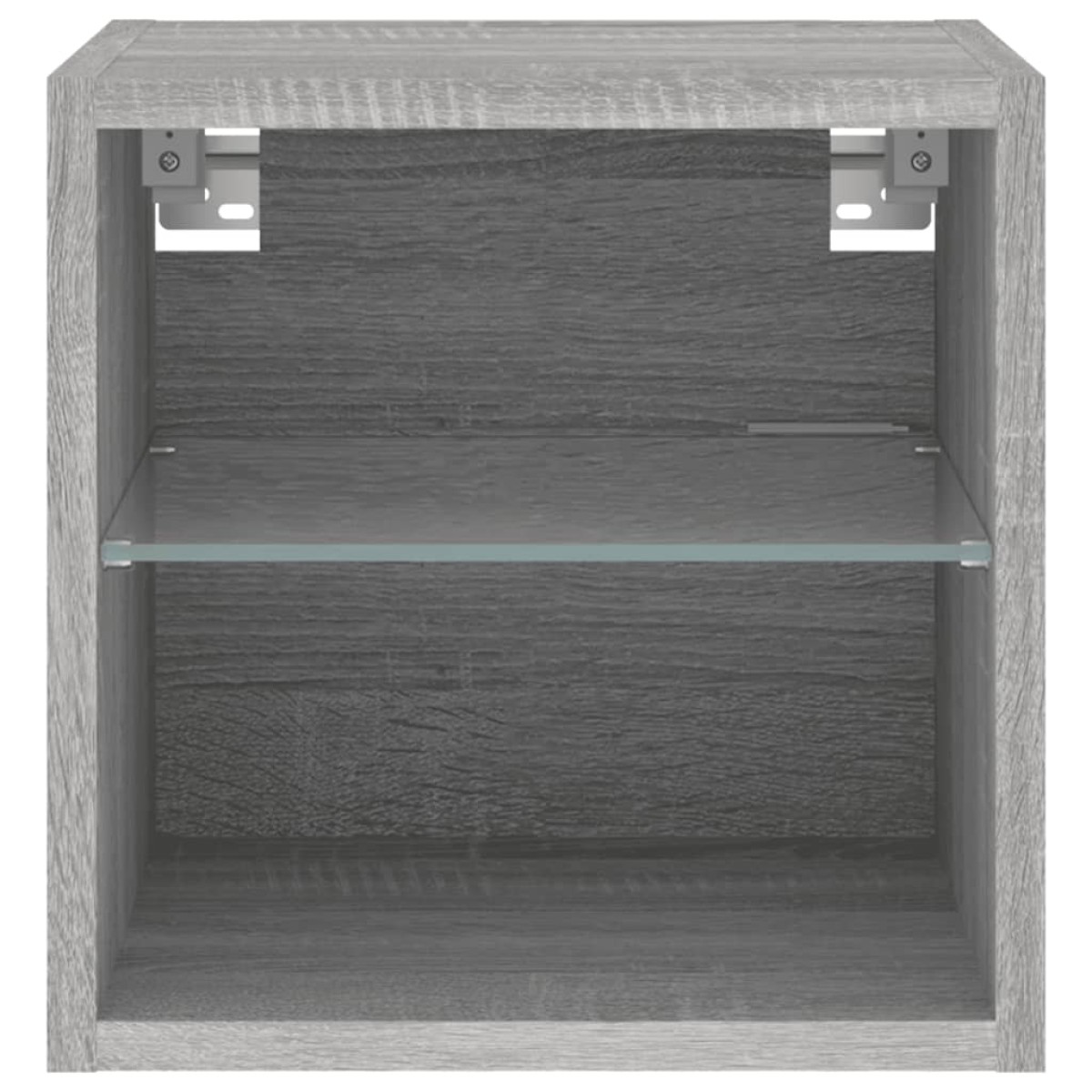 vidaXL Έπιπλα Τοίχου Τηλ. με LED 2 Τεμ. Γκρι Sonoma 30 x 28,5 x 30 εκ.