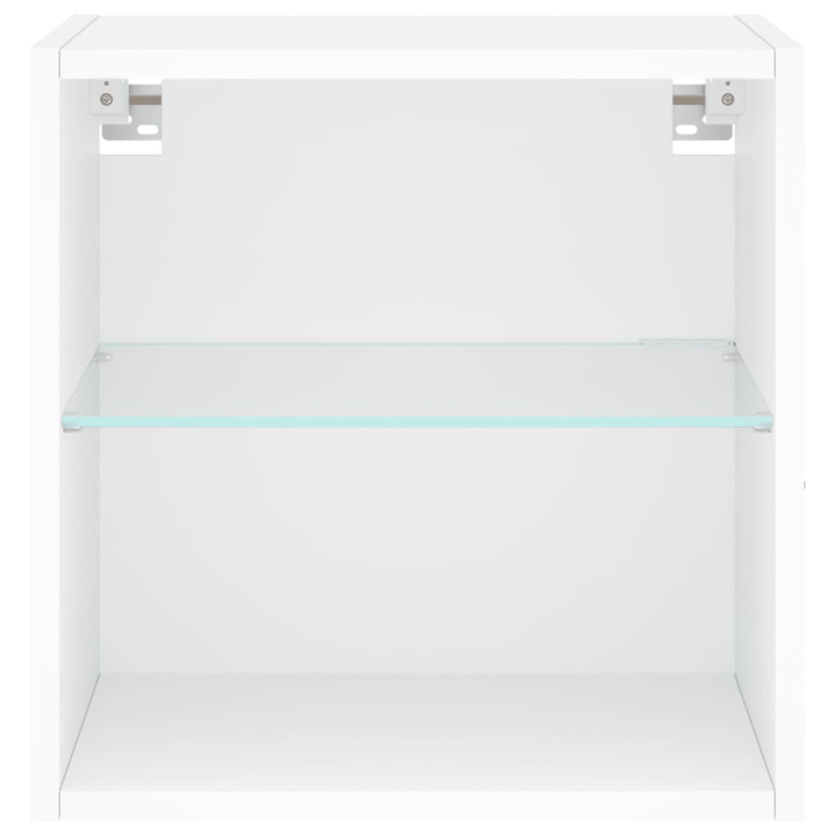 vidaXL Κομοδίνο Επιτοίχιο με Φώτα LED Λευκό