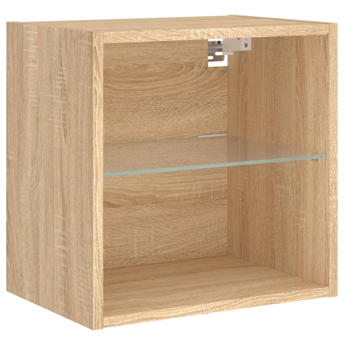 vidaXL Κομοδίνο Επιτοίχιο με Φώτα LED Sonoma Δρυς