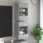 vidaXL Έπιπλα Τηλεόρασης με LED 2 Τεμ Γκρι Σκυροδέματος 40x30x60,5 εκ.