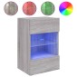vidaXL Έπιπλο Τοίχου Τηλεόρασης με LED Γκρι Sonoma 40x30x60,5 εκ.