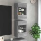 vidaXL Έπιπλα Τοίχου Τηλ. με LED 2 Τεμ. Γκρι Sonoma 40x30x60,5 εκ.