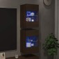 vidaXL Έπιπλα Τοίχου Τηλεόρασης LED 2 Τεμ. Καφέ Δρυς 40x30x60,5εκ.