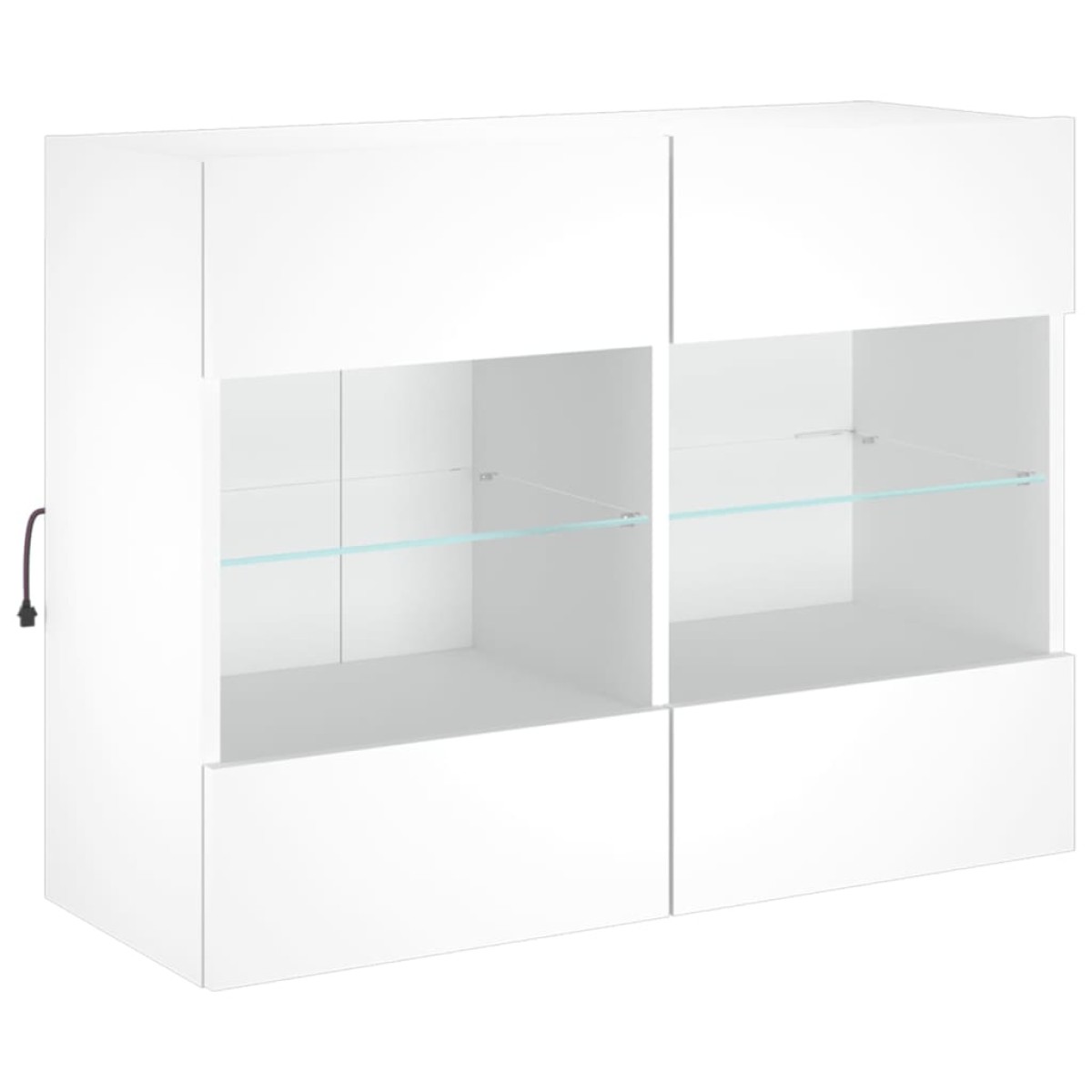vidaXL Έπιπλο Τοίχου Τηλεόρασης με LED Λευκό 78,5x30x60,5 εκ.