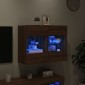 vidaXL Έπιπλο Τοίχου Τηλεόρασης με LED Καφέ Δρυς 78,5x30x60,5 εκ.