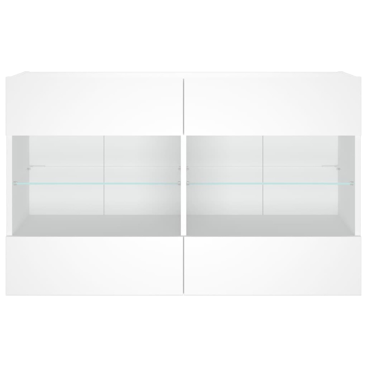 vidaXL Έπιπλο Τοίχου Τηλεόρασης με LED Λευκό 98,5x30x60,5 εκ.
