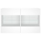vidaXL Έπιπλο Τοίχου Τηλεόρασης με LED Λευκό 98,5x30x60,5 εκ.