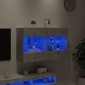 vidaXL Έπιπλο Τηλεόρασης με LED Γκρι Σκυροδέματος 98,5x30x60,5 εκ.