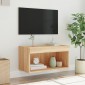 vidaXL Έπιπλο Τηλεόρασης με LED Sonoma Δρυς 60x30x30 εκ.