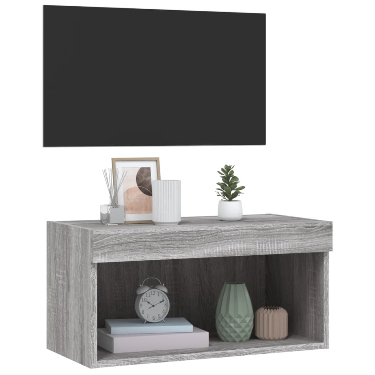 vidaXL Έπιπλο Τηλεόρασης με LED Γκρι Sonoma 60x30x30 εκ.