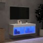 vidaXL Έπιπλο Τηλεόρασης με LED Λευκό 80 x 30 x 30 εκ.