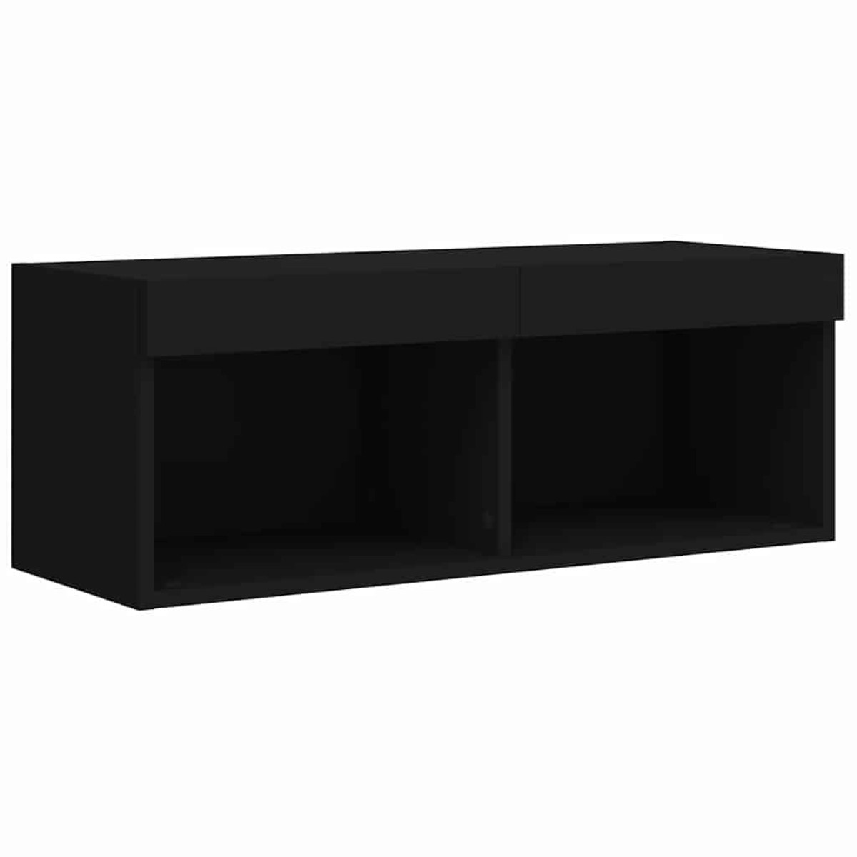 vidaXL Έπιπλο Τηλεόρασης με LED Μαύρο 80 x 30 x 30 εκ.