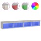 vidaXL Έπιπλα Τηλεόρασης με LED 2 τεμ. Γκρι Sonoma 100 x 30 x 30 εκ.
