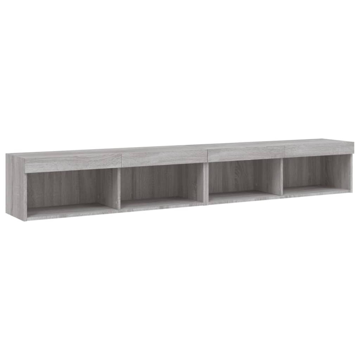 vidaXL Έπιπλα Τηλεόρασης με LED 2 τεμ. Γκρι Sonoma 100 x 30 x 30 εκ.