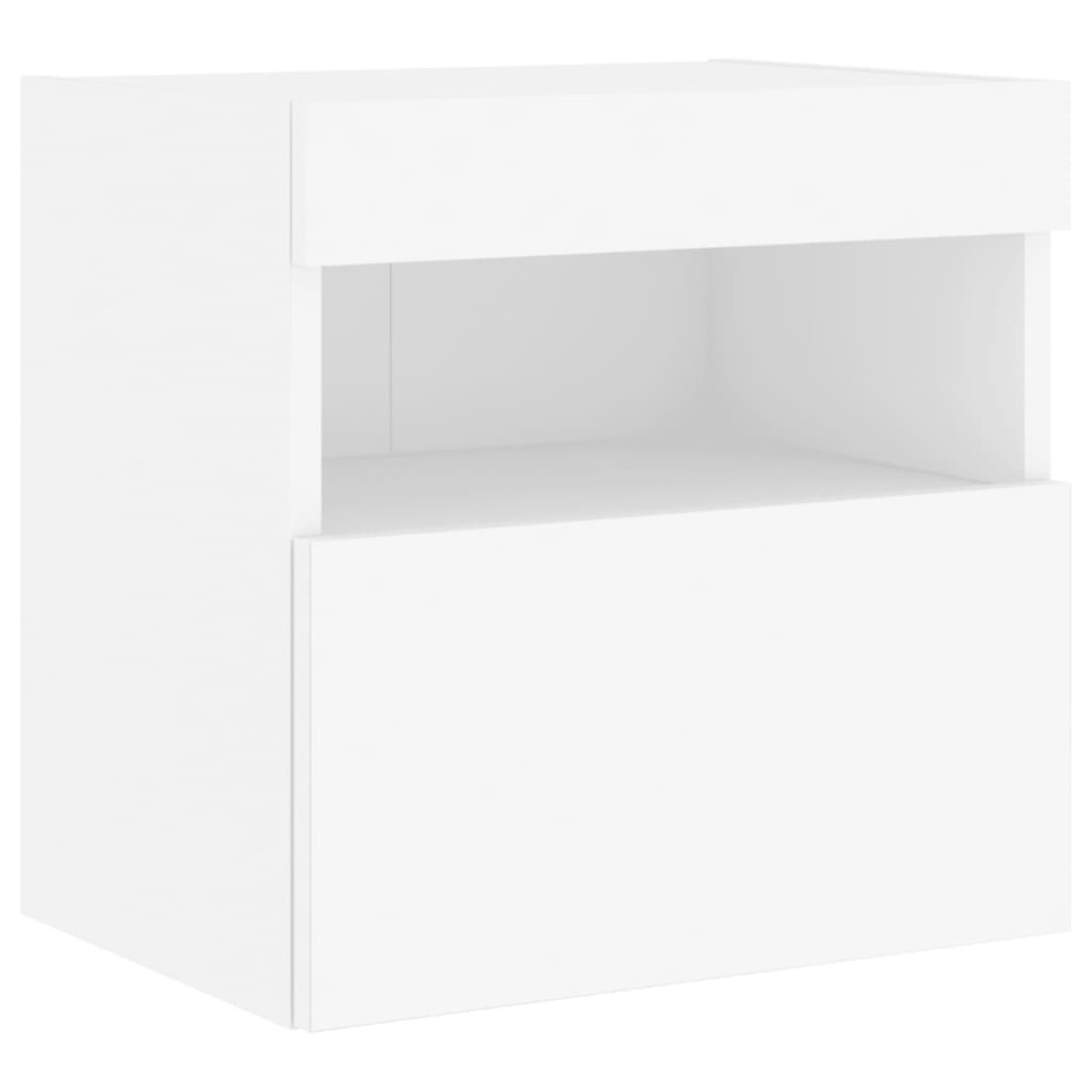 vidaXL Έπιπλο Τοίχου Τηλεόρασης με LED Λευκό 40x30x40 εκ.