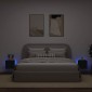 vidaXL Έπιπλα Τοίχου Τηλεόρασης με LED 2 Τεμ. Μαύρα 30,5x35x30 εκ.