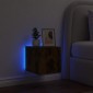 vidaXL Έπιπλο Τοίχου Τηλεόρασης με LED Καπνιστή Δρυς 30,5x35x30 εκ.