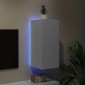 vidaXL Έπιπλο Τοίχου Τηλεόρασης με LED Λευκό 30,5x35x70 εκ.