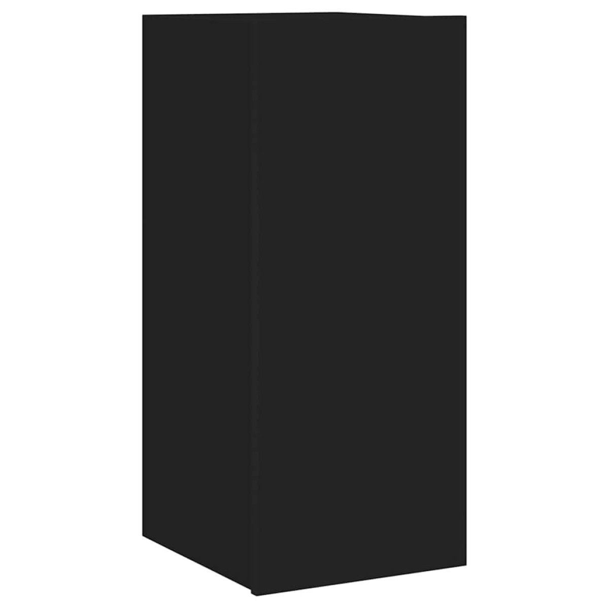 vidaXL Έπιπλο Τοίχου Τηλεόρασης με LED Μαύρο 30,5x35x70 εκ.