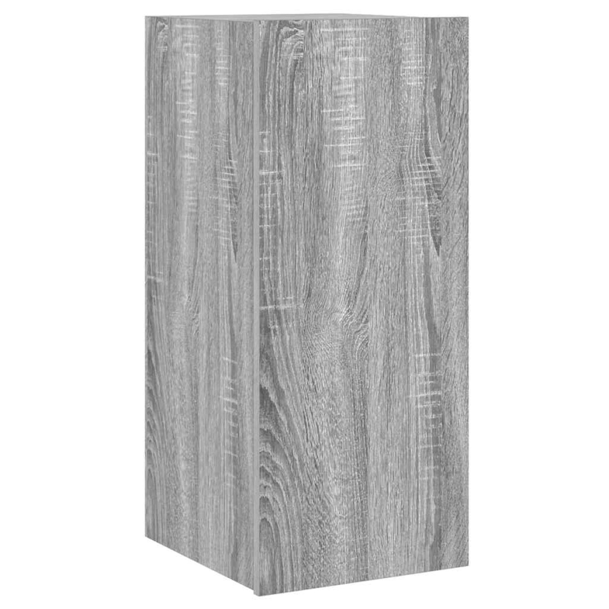 vidaXL Έπιπλο Τοίχου Τηλεόρασης με LED Γκρι Sonoma 30,5x35x70 εκ.