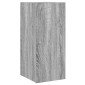 vidaXL Έπιπλο Τοίχου Τηλεόρασης με LED Γκρι Sonoma 30,5x35x70 εκ.