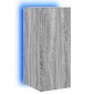 vidaXL Έπιπλο Τοίχου Τηλεόρασης με LED Γκρι Sonoma 30,5x35x70 εκ.