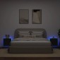 vidaXL Έπιπλα Τοίχου Τηλεόρασης με LED 2 Τεμ. Μαύρα 40,5x35x40 εκ.