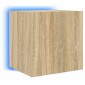 vidaXL Έπιπλα Τοίχου Τηλ. με LED 2 Τεμ. Sonoma Δρυς 40,5x35x40 εκ.