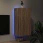 vidaXL Έπιπλο Τοίχου Τηλεόρασης με LED Sonoma Δρυς 40,5x35x80 εκ.