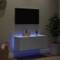 vidaXL Έπιπλο Τοίχου Τηλεόρασης με LED Λευκό 80x35x31 εκ.