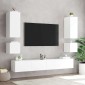 vidaXL Έπιπλο Τοίχου Τηλεόρασης με LED Λευκό 100x35x31 εκ.