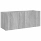 vidaXL Έπιπλο Τοίχου Τηλεόρασης με LED Γκρι Sonoma 100x35x41 εκ.